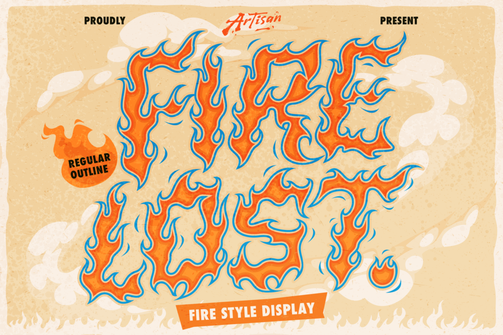 fire style font