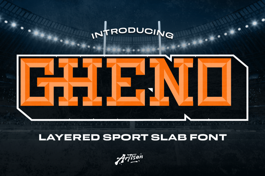 layered sport slab font