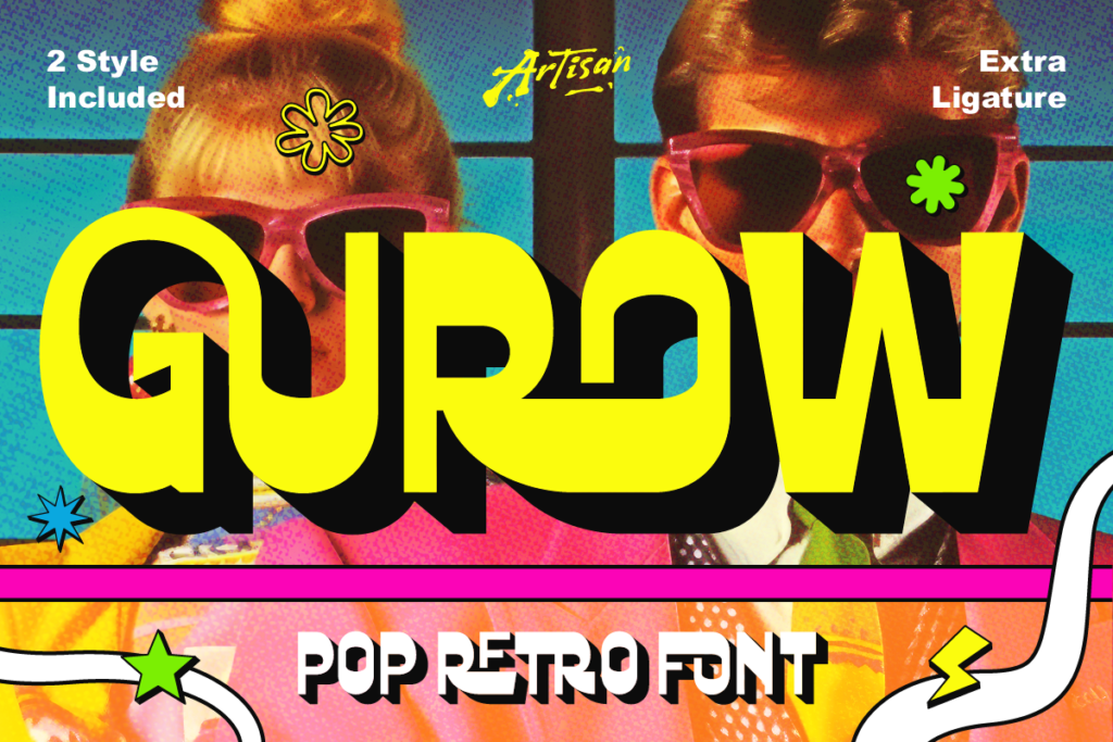 pop retro font