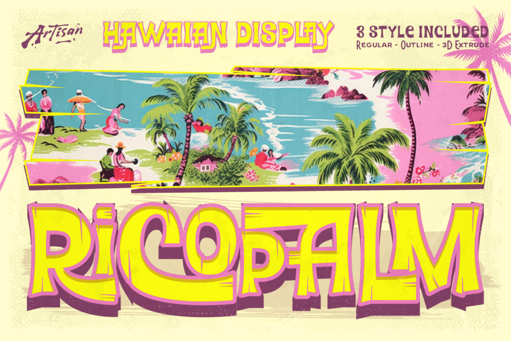 hawaiian display font