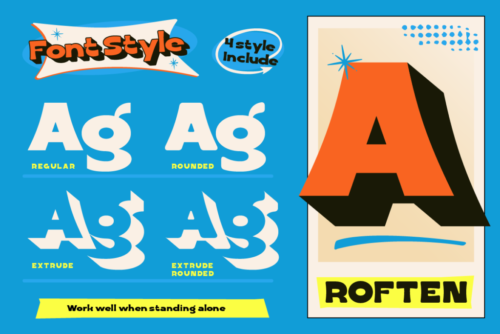 chunky retro font