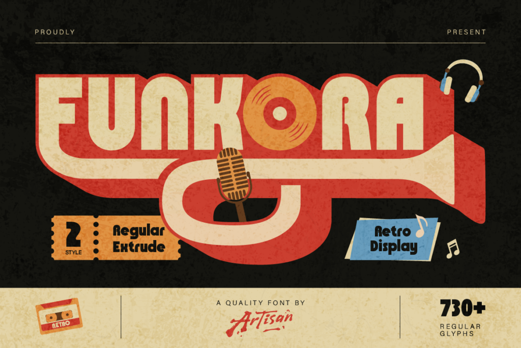 retro display font