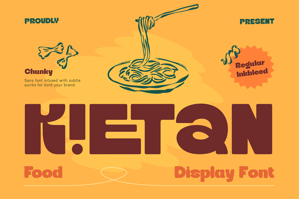 food display font