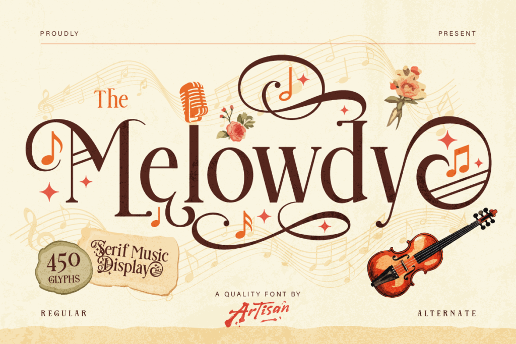 serif music display font