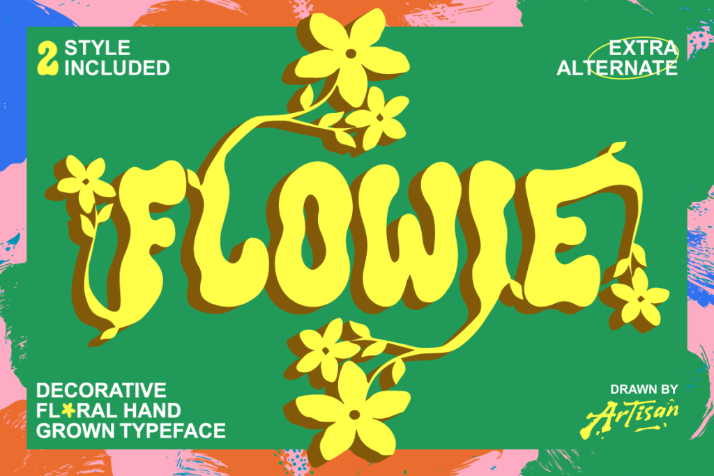 decorative floral font