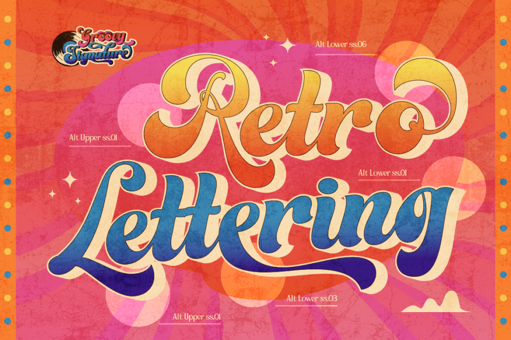 retro and vintage theme font