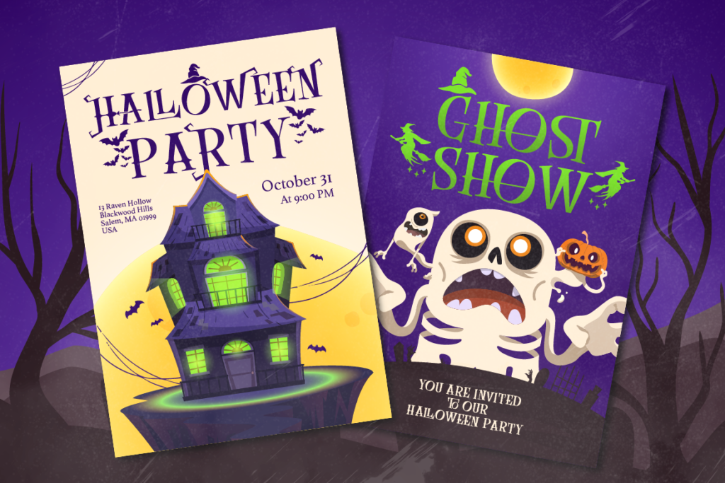 halloween book cover with spooky typeface