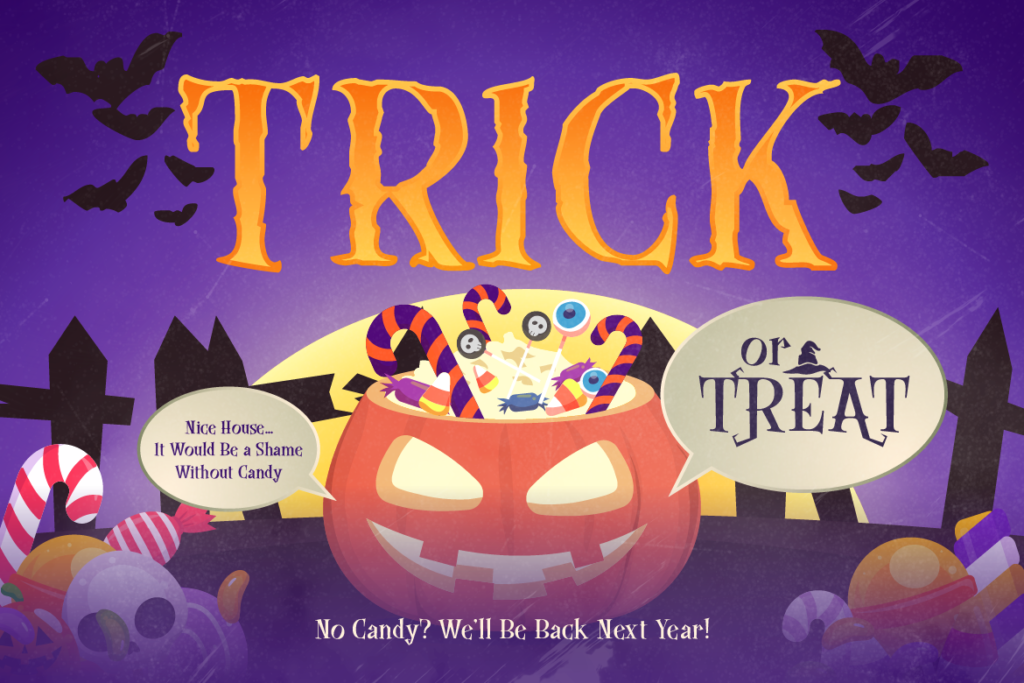 halloween poster with spooky typeface