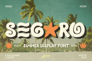 summer display font