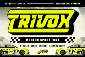 Modern sport font