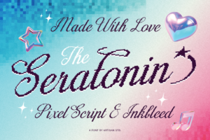 pixel script font