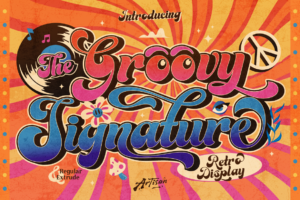 retro display font