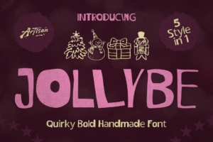 Jollybe - Christmas Quirky Bold Handmade Font